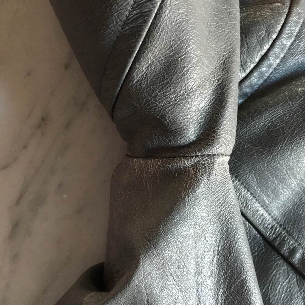 🚫 Sorry sold Vince Gray Leather Jacket - Picture 8 of 9